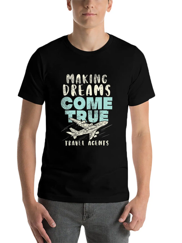 Travel Agents Agency Air Travel Lightweight Cotton T-Shirt – Daily Comfort Graphic Shirt