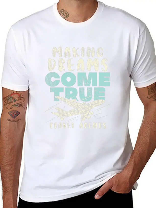 Travel Agents Agency Air Travel Lightweight Cotton T-Shirt – Daily Comfort Graphic Shirt