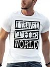 Travel - I Travel The World Lightweight Cotton T-Shirt – Daily Comfort Graphic Shirt