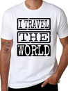 Travel - I Travel The World Lightweight Cotton T-Shirt – Daily Comfort Graphic Shirt