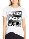 Travel - I Travel The World Lightweight Cotton T-Shirt – Daily Comfort Graphic Shirt
