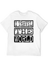 Travel - I Travel The World Lightweight Cotton T-Shirt – Daily Comfort Graphic Shirt