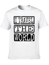 Travel - I Travel The World Lightweight Cotton T-Shirt – Daily Comfort Graphic Shirt