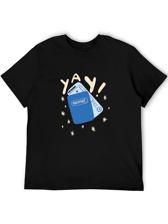 Travel Lightweight Cotton T-Shirt – Daily Comfort Graphic Shirt