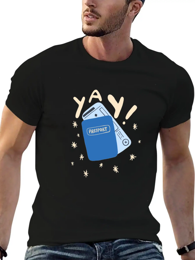Travel Lightweight Cotton T-Shirt – Daily Comfort Graphic Shirt