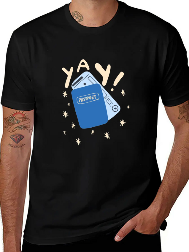 Travel Lightweight Cotton T-Shirt – Daily Comfort Graphic Shirt