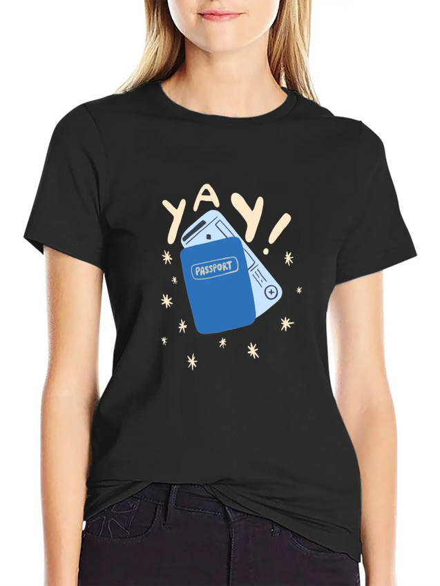 Travel Lightweight Cotton T-Shirt – Daily Comfort Graphic Shirt