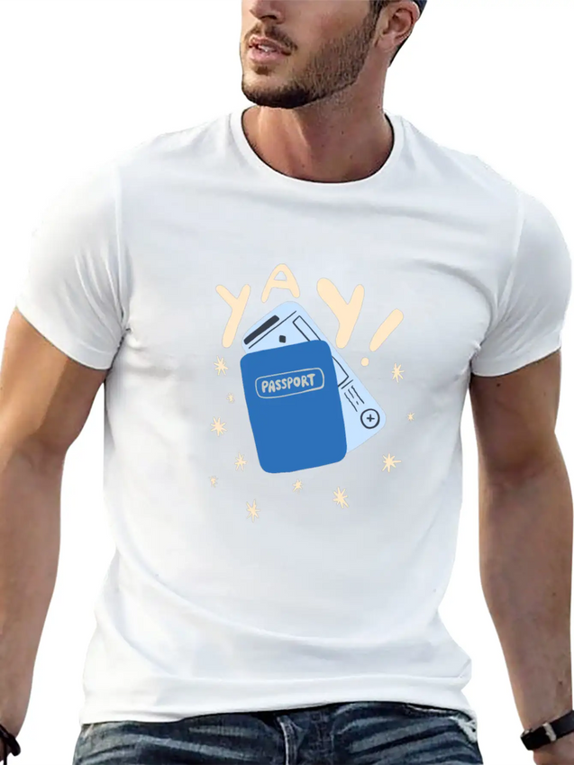 Travel Lightweight Cotton T-Shirt – Daily Comfort Graphic Shirt