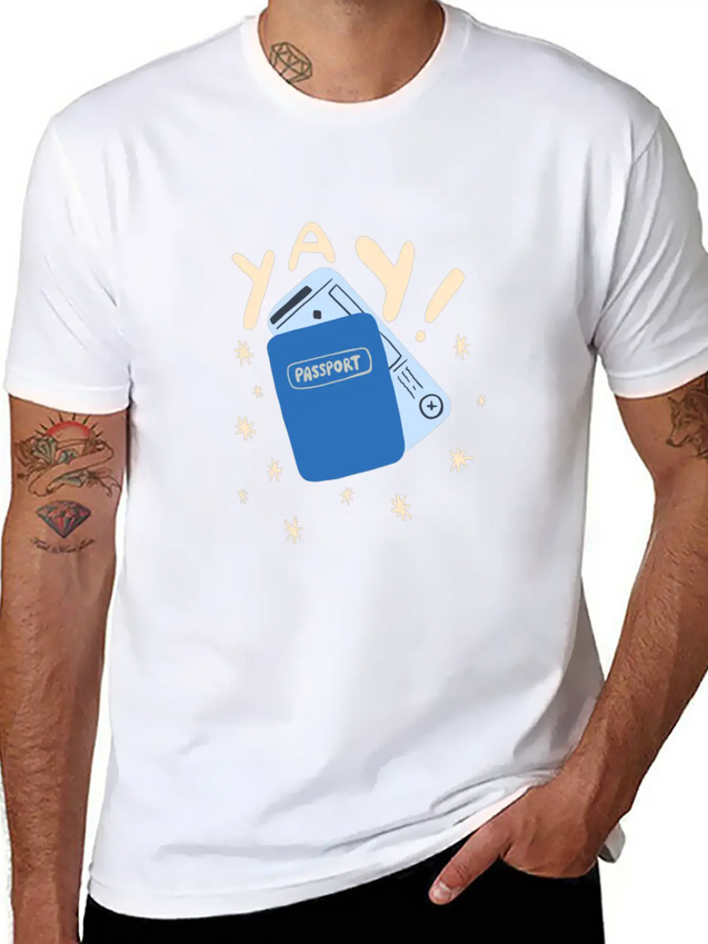 Travel Lightweight Cotton T-Shirt – Daily Comfort Graphic Shirt