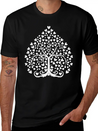 Tree Of Life With Hearts Single Color Vector Lightweight Cotton T-Shirt – Daily Comfort Graphic Shirt