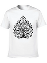 Tree Of Life With Hearts Single Color Vector Lightweight Cotton T-Shirt – Daily Comfort Graphic Shirt