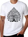 Tree Of Life With Hearts Single Color Vector Lightweight Cotton T-Shirt – Daily Comfort Graphic Shirt