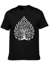 Tree Of Life With Hearts Single Color Vector Lightweight Cotton T-Shirt – Daily Comfort Graphic Shirt