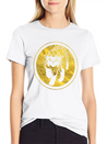 Tribal Gold Cat Lightweight Cotton T-Shirt – Daily Comfort Graphic Shirt