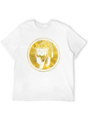 Tribal Gold Cat Lightweight Cotton T-Shirt – Daily Comfort Graphic Shirt