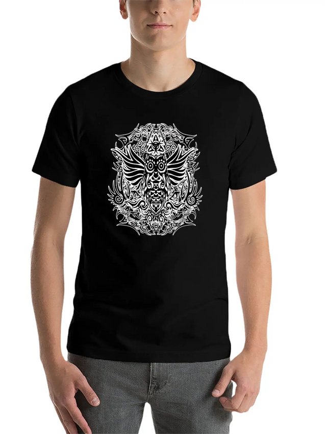 Tribal Owl Lightweight Cotton T-Shirt – Daily Comfort Graphic Shirt