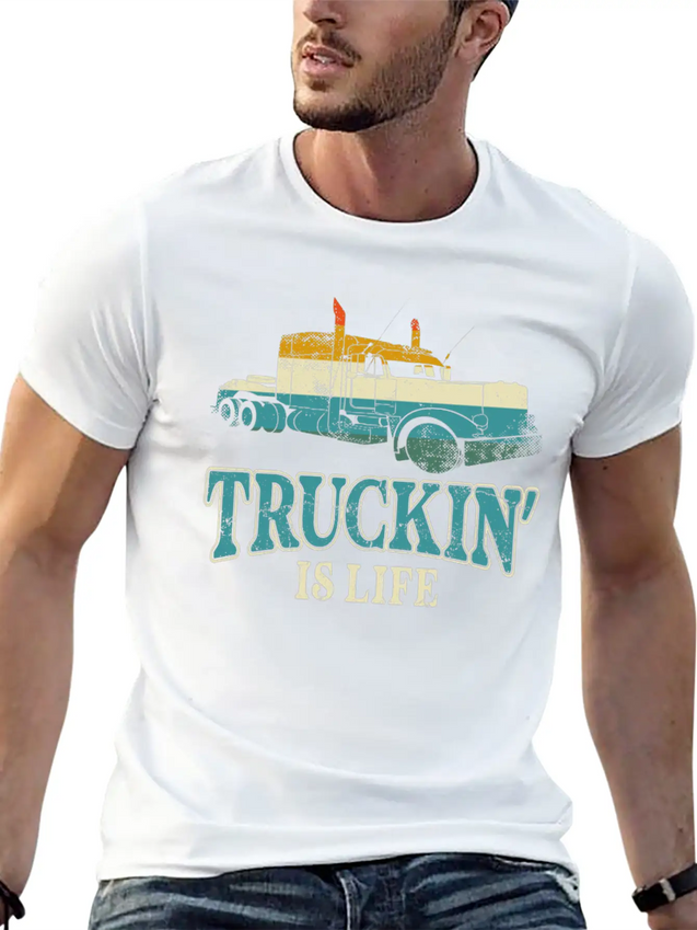 Trucker Truck Driver Vintage Lightweight Cotton T-Shirt – Daily Comfort Graphic Shirt