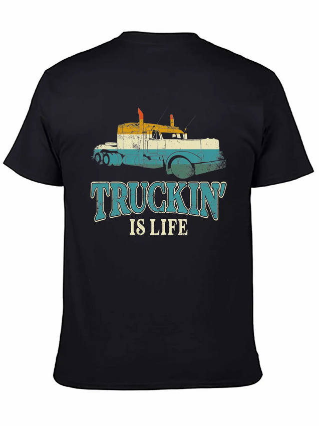 Trucker Truck Driver Vintage Lightweight Cotton T-Shirt – Daily Comfort Graphic Shirt