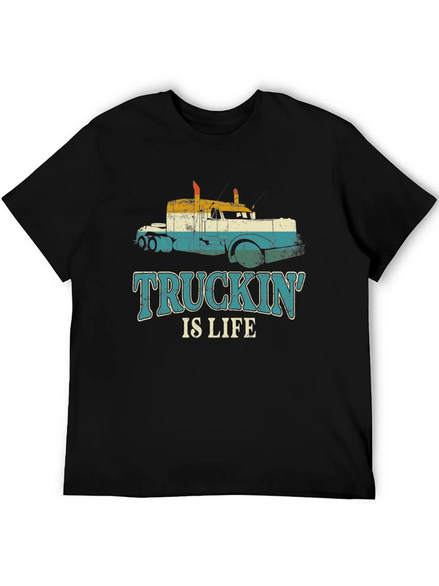 Trucker Truck Driver Vintage Lightweight Cotton T-Shirt – Daily Comfort Graphic Shirt
