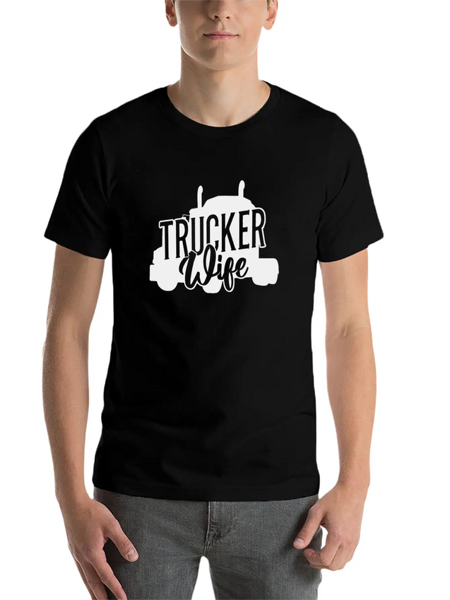 Trucker Wife Truck Driver Lightweight Cotton T-Shirt – Daily Comfort Graphic Shirt