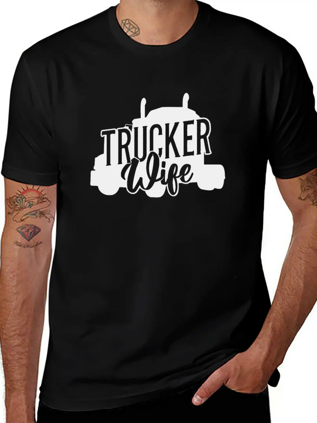 Trucker Wife Truck Driver Lightweight Cotton T-Shirt – Daily Comfort Graphic Shirt