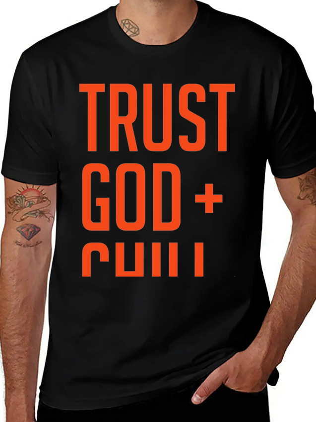 Trust God And Chill Awesome Gift Lightweight Cotton T-Shirt – Daily Comfort Graphic Shirt