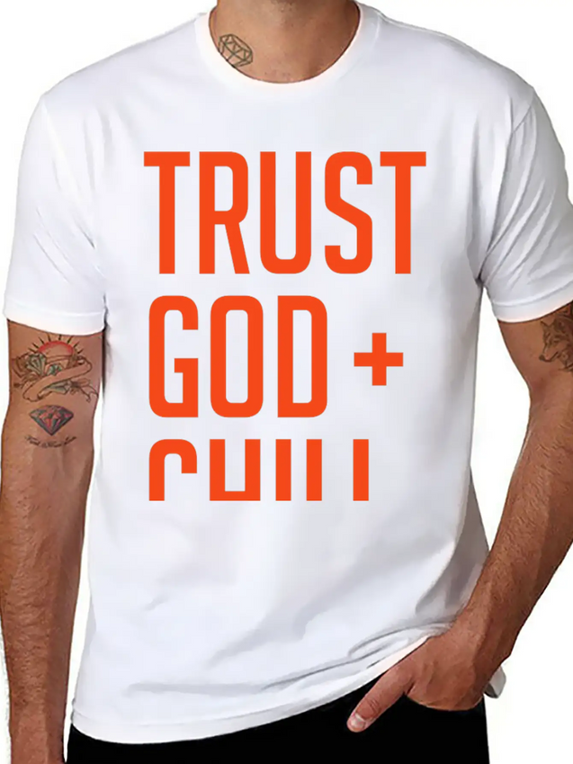 Trust God And Chill Awesome Gift Lightweight Cotton T-Shirt – Daily Comfort Graphic Shirt