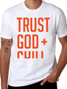 Trust God And Chill Awesome Gift Lightweight Cotton T-Shirt – Daily Comfort Graphic Shirt