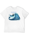 Tsunami Rider Lightweight Cotton T-Shirt – Daily Comfort Graphic Shirt