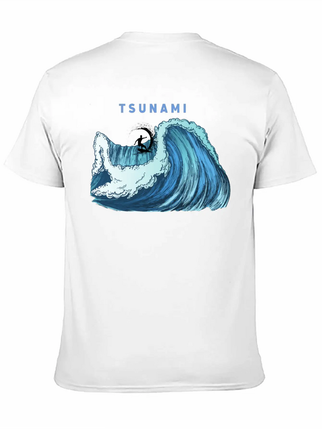 Tsunami Rider Lightweight Cotton T-Shirt – Daily Comfort Graphic Shirt