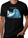 Tsunami Rider Lightweight Cotton T-Shirt – Daily Comfort Graphic Shirt