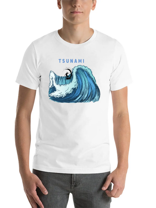 Tsunami Rider Lightweight Cotton T-Shirt – Daily Comfort Graphic Shirt