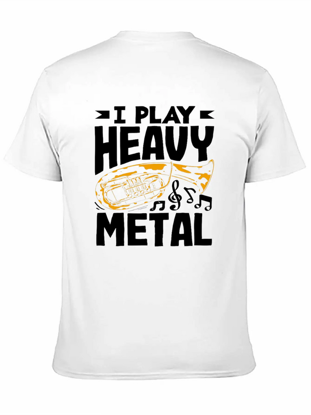 Tuba Player I Play Heavy Metal Lightweight Cotton T-Shirt – Daily Comfort Graphic Shirt