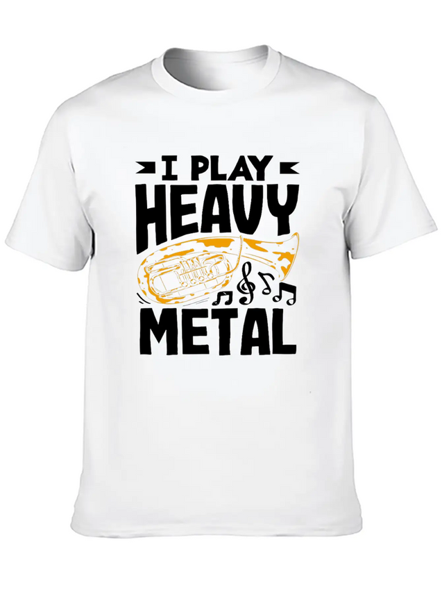 Tuba Player I Play Heavy Metal Lightweight Cotton T-Shirt – Daily Comfort Graphic Shirt