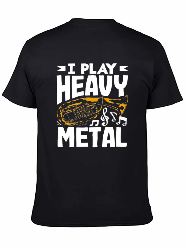 Tuba Player I Play Heavy Metal Lightweight Cotton T-Shirt – Daily Comfort Graphic Shirt