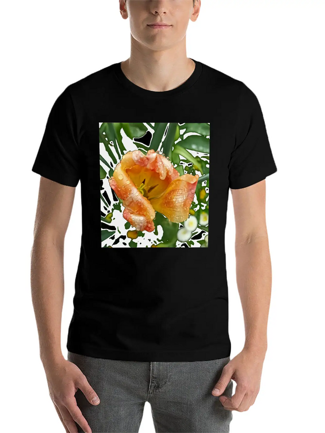 Tulip In The Rain Lightweight Cotton T-Shirt – Daily Comfort Graphic Shirt