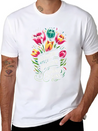 Tulips Tulip Flower Yes I Talk To Tulips Lightweight Cotton T-Shirt – Daily Comfort Graphic Shirt