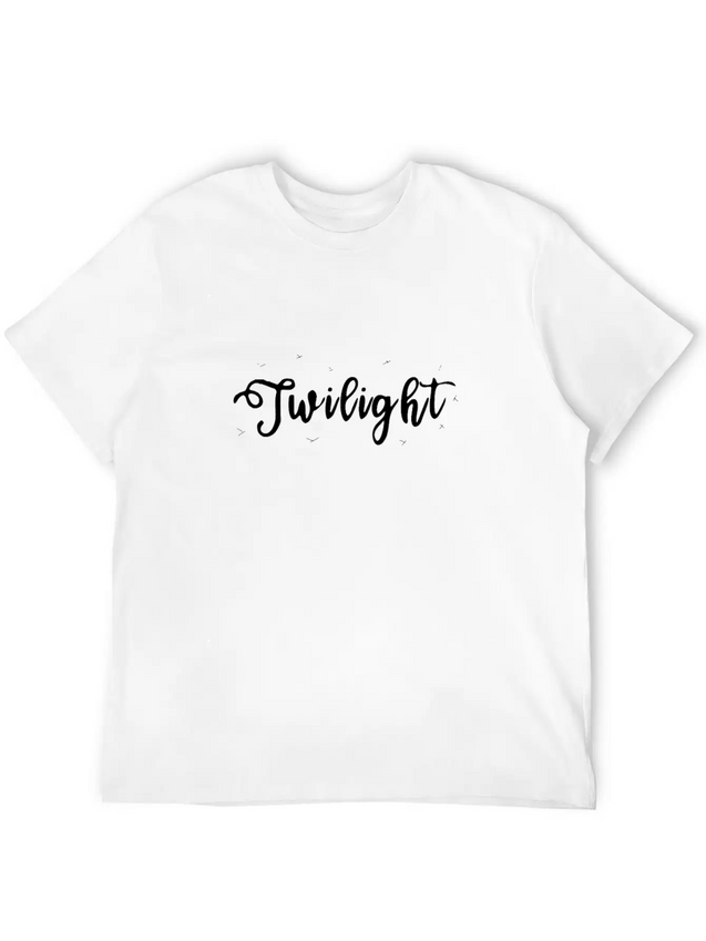 Twilight Calligraphy Arts Text Design Gift Lightweight Cotton T-Shirt – Daily Comfort Graphic Shirt