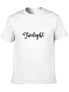 Twilight Calligraphy Arts Text Design Gift Lightweight Cotton T-Shirt – Daily Comfort Graphic Shirt