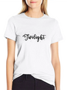 Twilight Calligraphy Arts Text Design Gift Lightweight Cotton T-Shirt – Daily Comfort Graphic Shirt