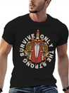 Twin Tigers & Dagger: Tattoo-Style Artwork Lightweight Cotton T-Shirt – Daily Comfort Graphic Shirt