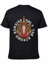 Twin Tigers & Dagger: Tattoo-Style Artwork Lightweight Cotton T-Shirt – Daily Comfort Graphic Shirt