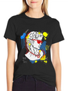Typography Print For T-Shirt David Sculpture Hand Lightweight Cotton T-Shirt – Daily Comfort Graphic Shirt