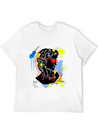 Typography Print For T-Shirt David Sculpture Hand Lightweight Cotton T-Shirt – Daily Comfort Graphic Shirt