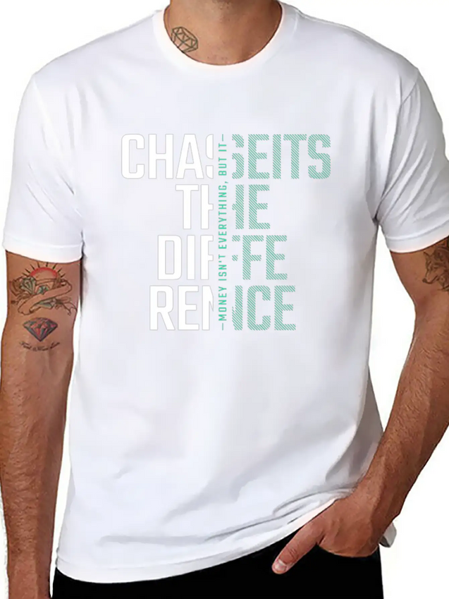Typography Text Lightweight Cotton T-Shirt – Daily Comfort Graphic Shirt