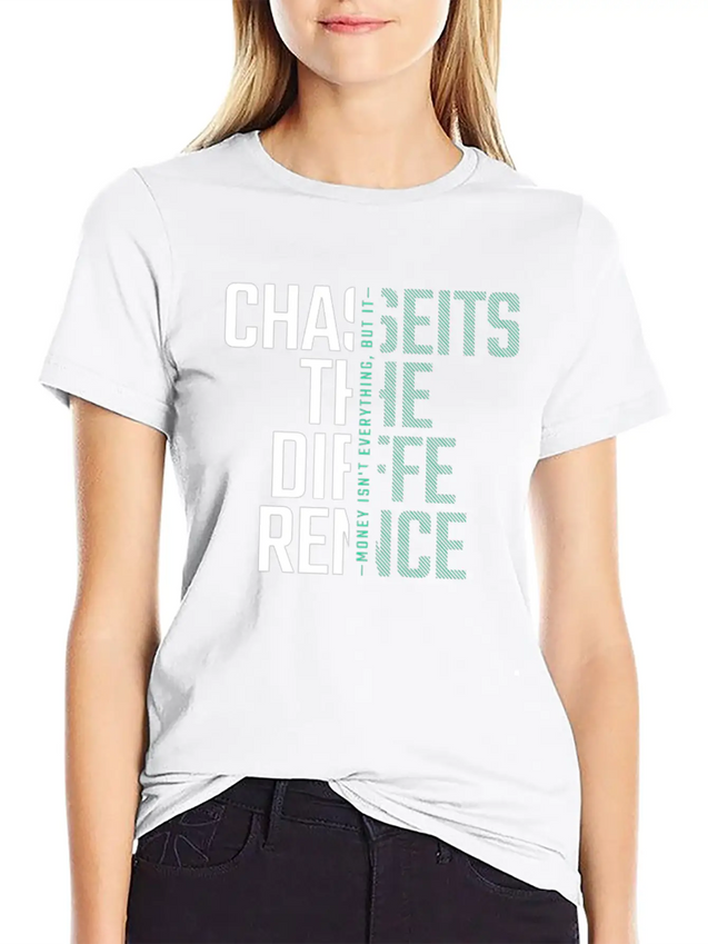 Typography Text Lightweight Cotton T-Shirt – Daily Comfort Graphic Shirt