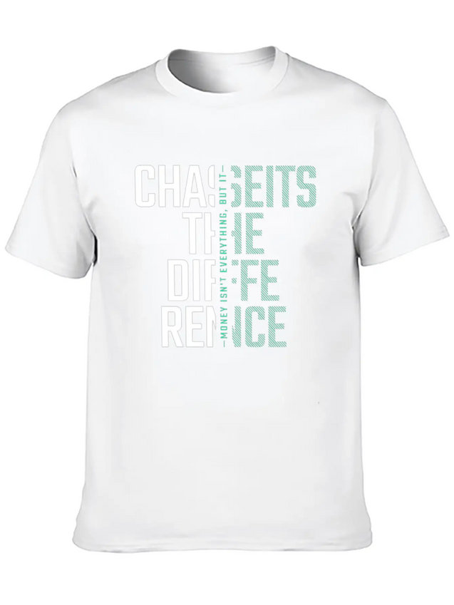 Typography Text Lightweight Cotton T-Shirt – Daily Comfort Graphic Shirt