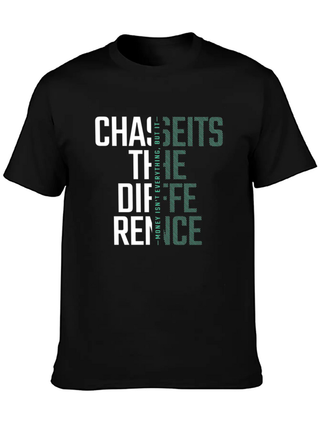 Typography Text Lightweight Cotton T-Shirt – Daily Comfort Graphic Shirt