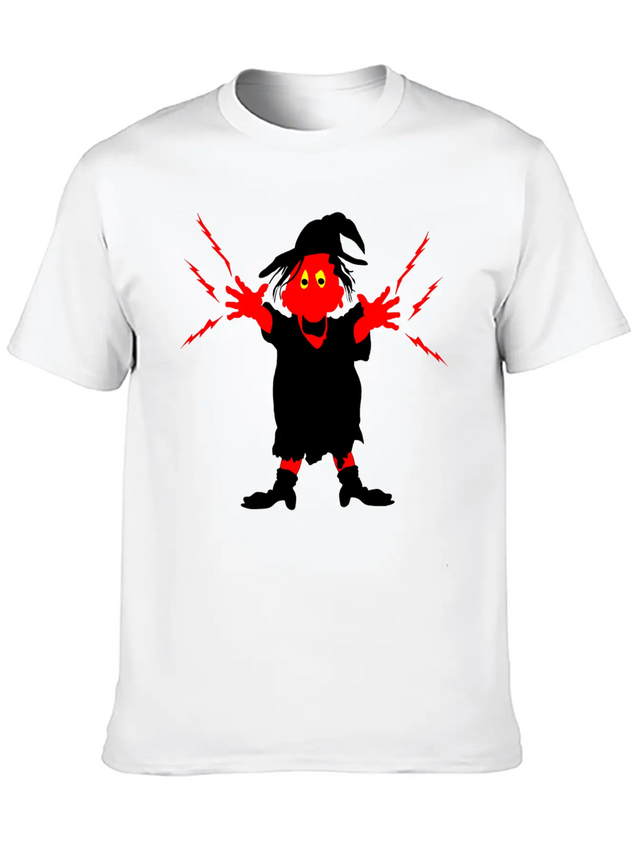 Ugly Witch With Magic Forces Lightning Lightweight Cotton T-Shirt – Daily Comfort Graphic Shirt