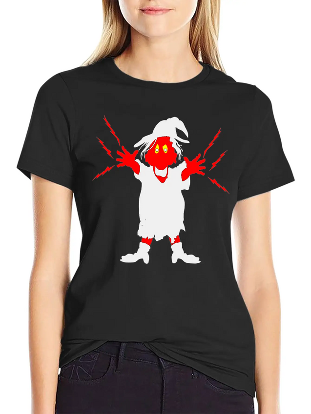 Ugly Witch With Magic Forces Lightning Lightweight Cotton T-Shirt – Daily Comfort Graphic Shirt